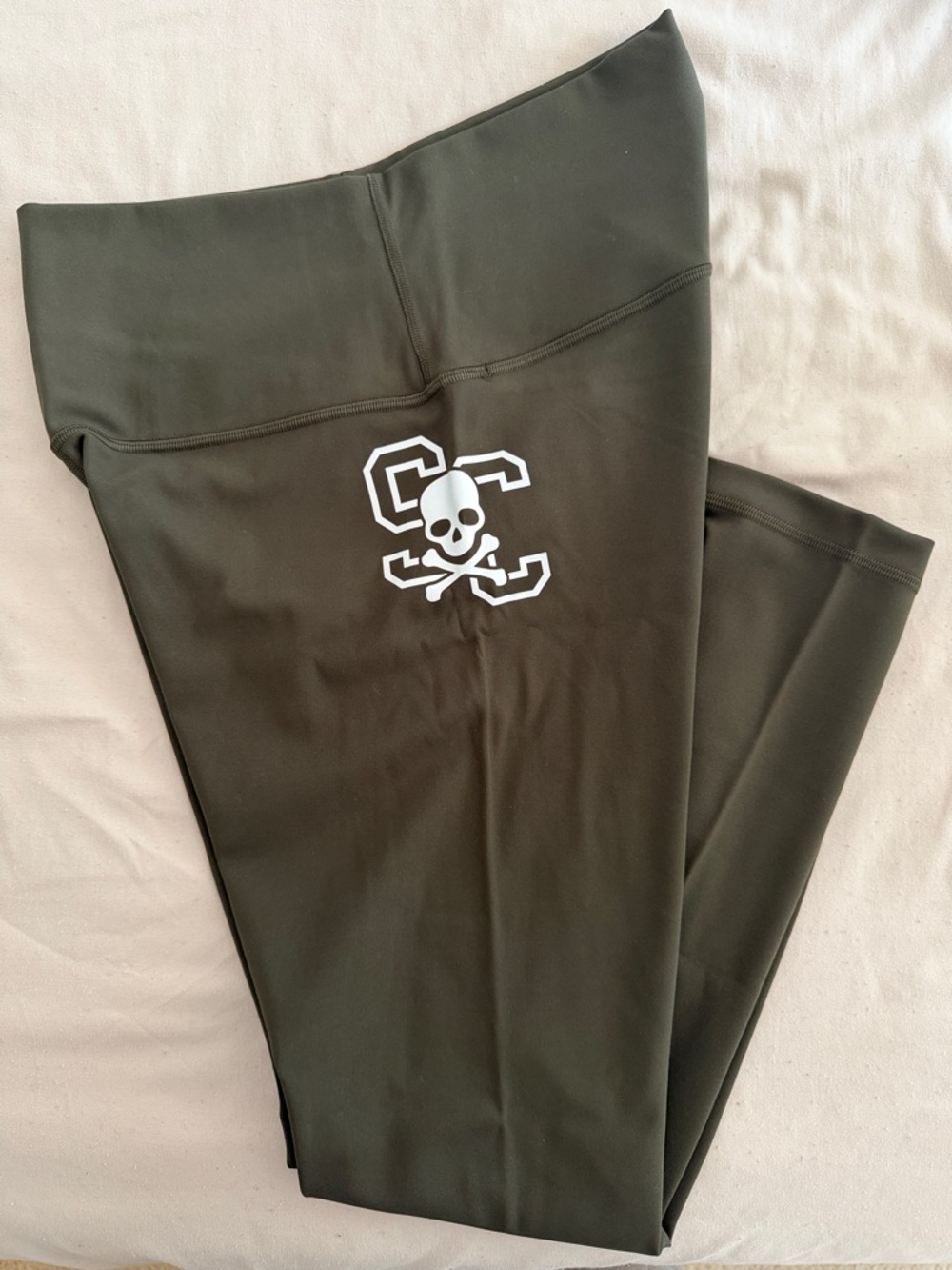 Lululemon SoulCycle with Skull Leggings - Olive Green